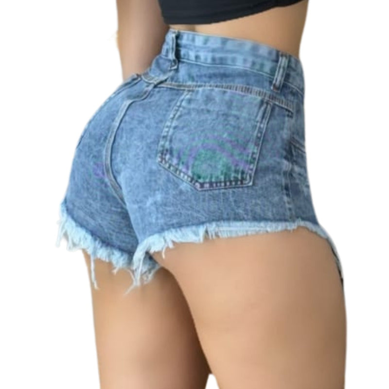 Bermuda jeans feminina Short Jeans Feminino Cintura Alta