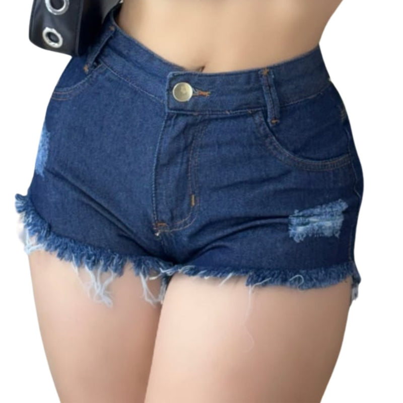Bermuda jeans feminina Short Jeans Feminino Cintura Alta